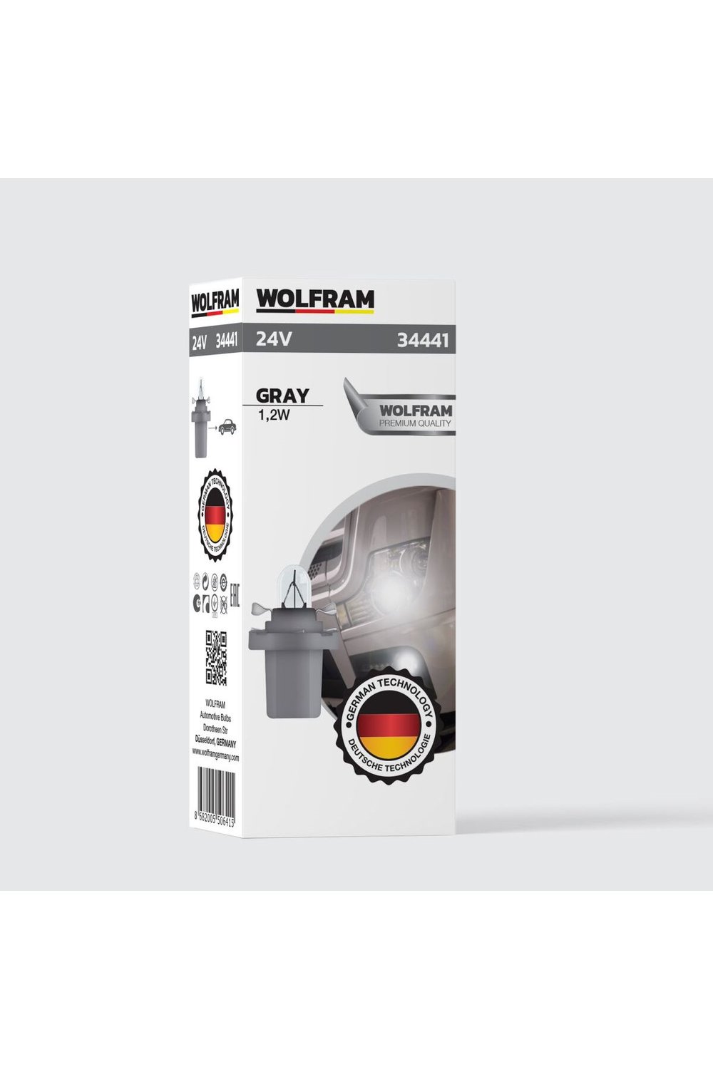 MF Duylu Gösterge Ampulleri Gri 24V 1,2W (1 Paket 10 Adet) - 34441