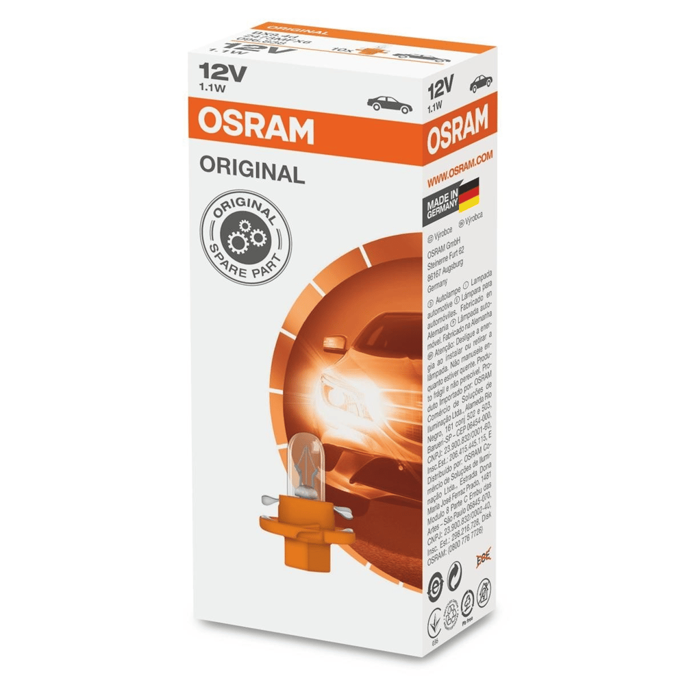 OSRAM 12V 1,2W Duylu Dipsiz Turuncu Ampül 2473MFX6