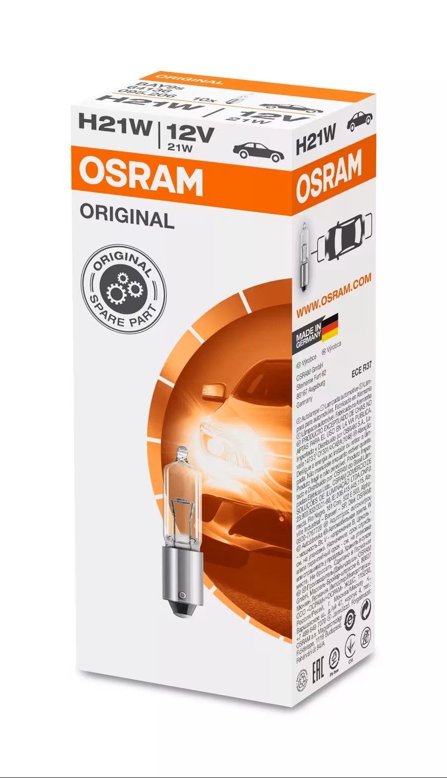 OSRAM 12V 21W H21 Ampül 64136