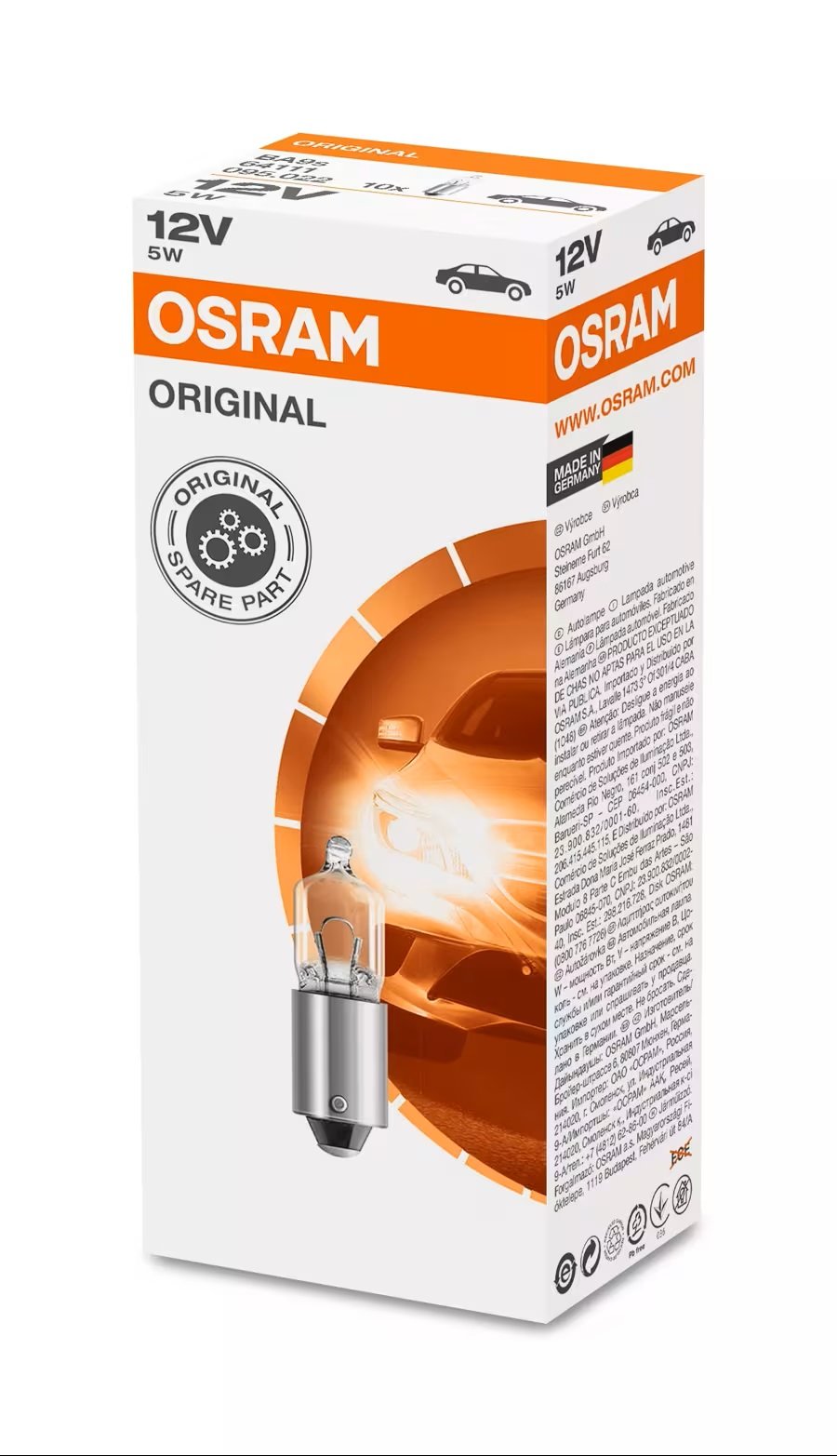 OSRAM 12V 5W H5 Mercekli Miniwatt 64111