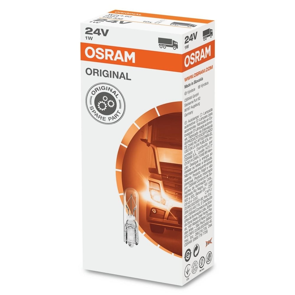 OSRAM 24V 1W T5 Küçük Dipsiz Ampül W1W 2341
