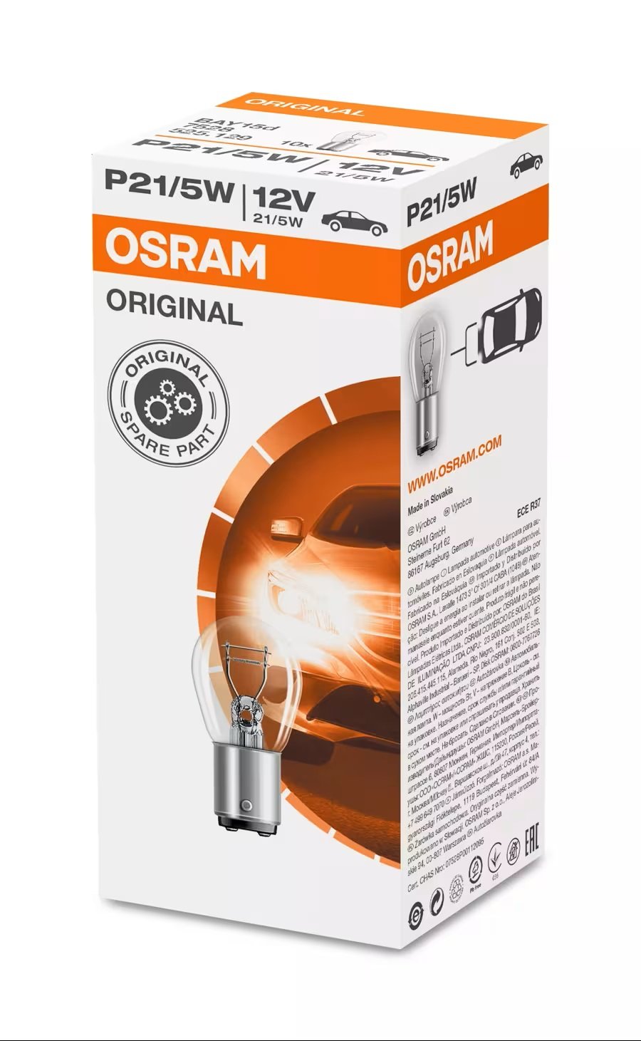 OSRAM Stop ve Park Ampülü 12V 5W 1016 Ampül P21/5W 7528