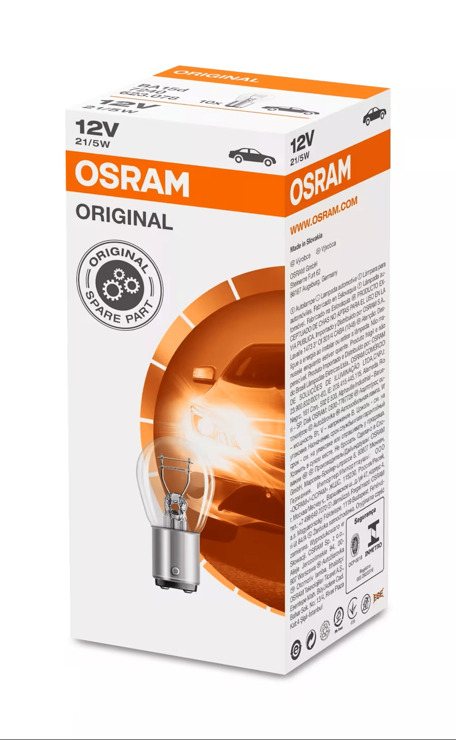 OSRAM Stop ve Sinyal Ampülü 12V 21/5W BA15D 7240