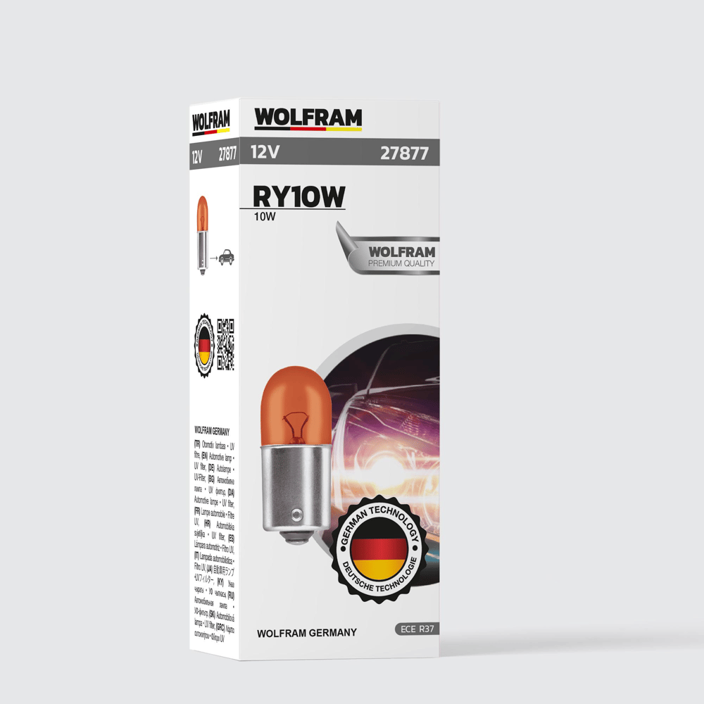 R10W Ampul 67 Sarı 12V 10W (10 Adet) - WOLFRAM 27877