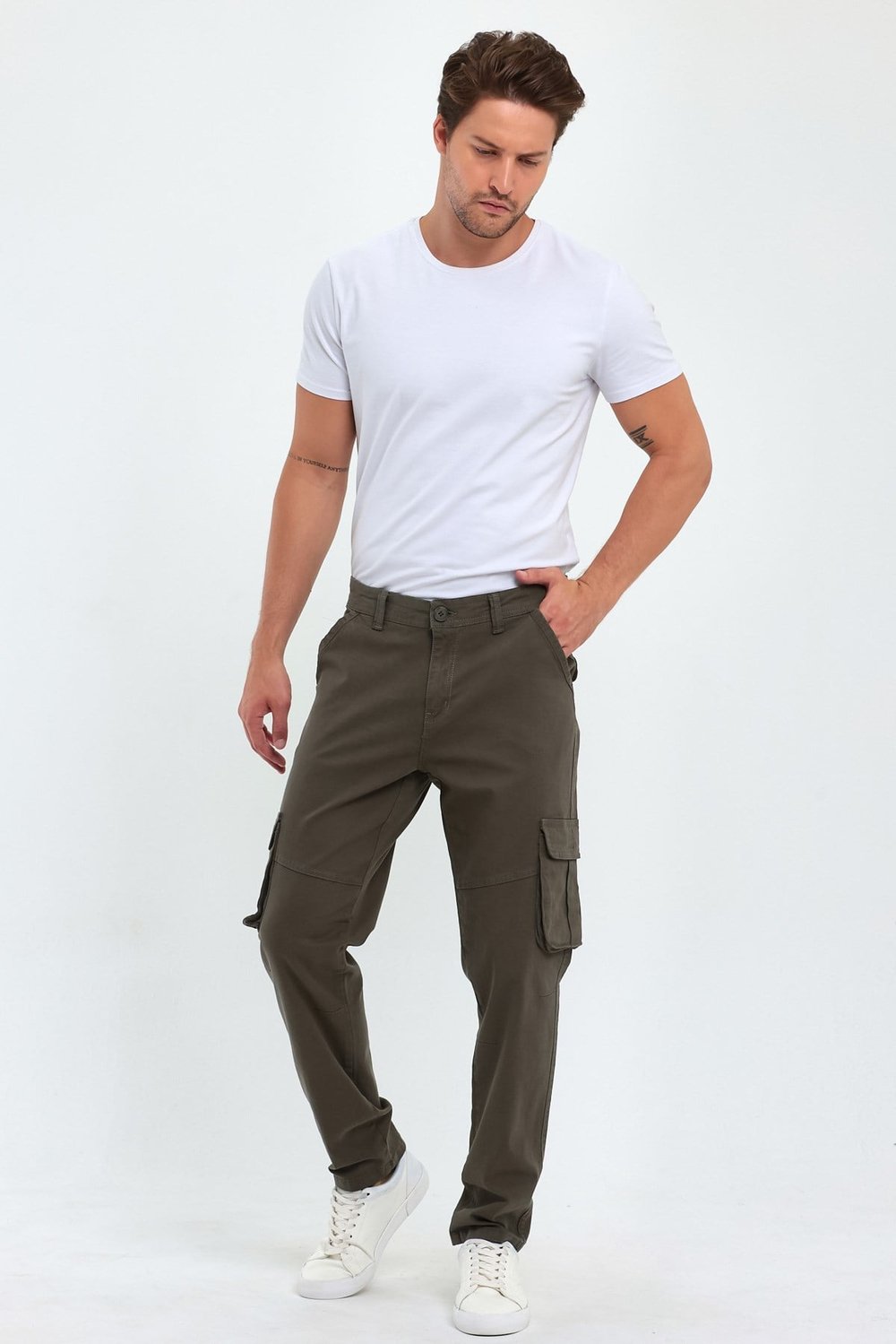 Erkek Baggy Fit Kargo Pantolon - Rahat Kesim