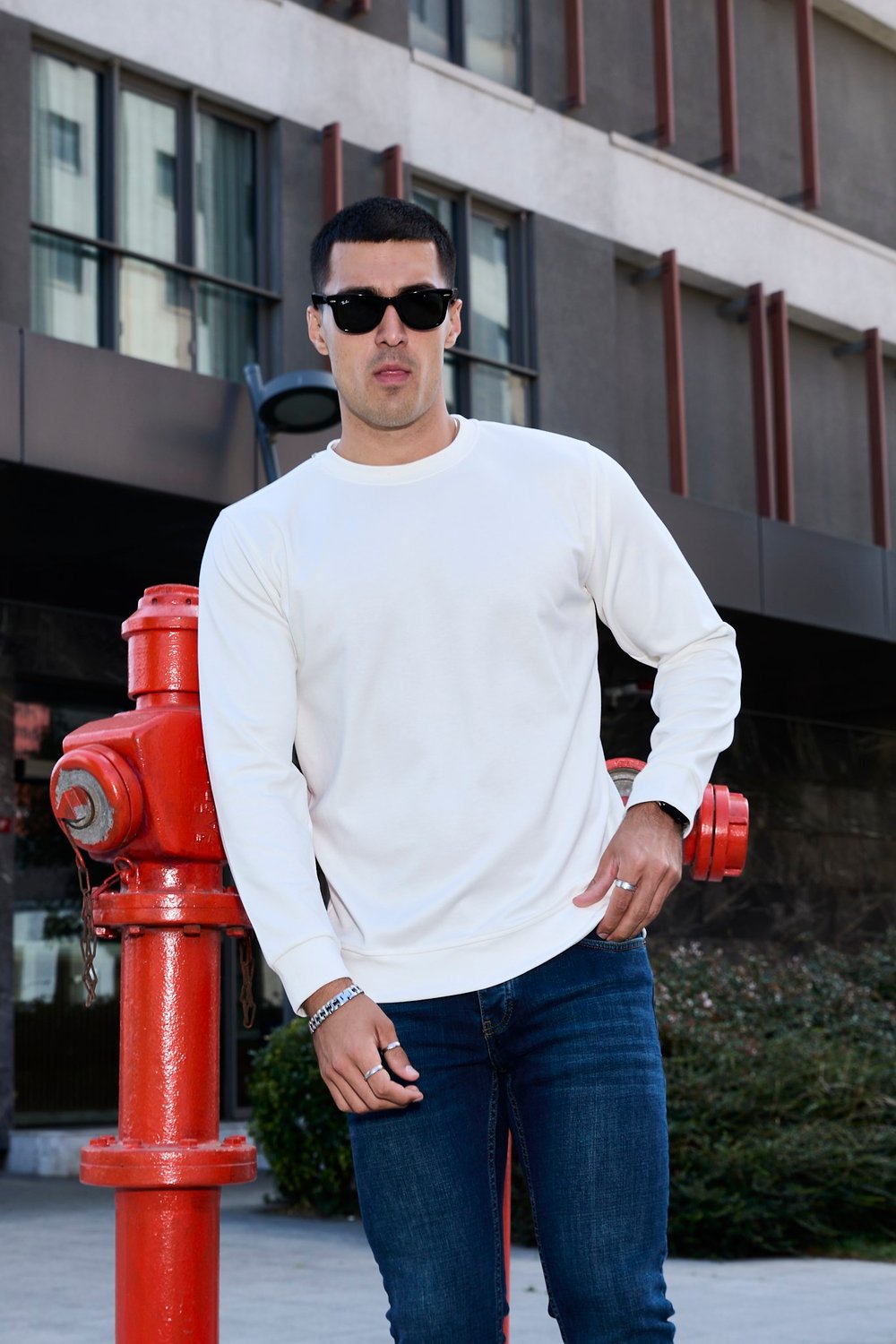 Erkek Rahat Kesim Modal Sweatshirt - R2636