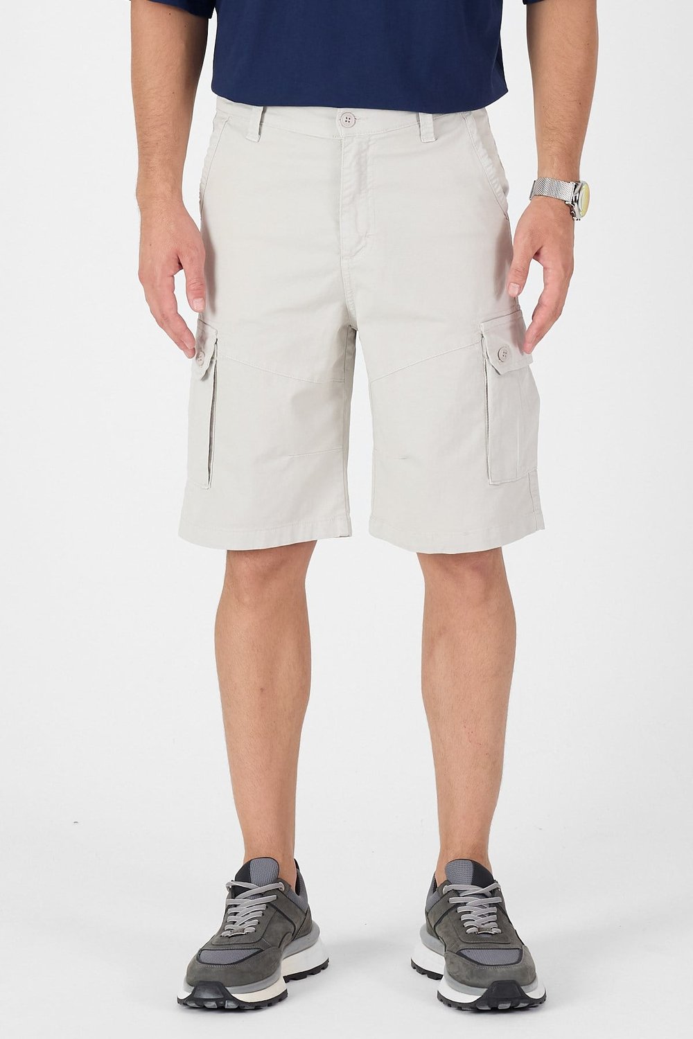 Erkek Regular Fit Kargo Cepli Şort Kapri