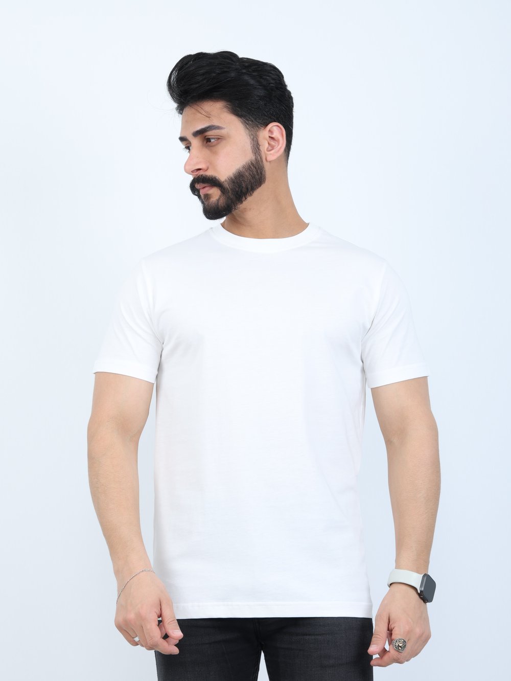 Erkek Relaxed Fit Bisiklet Yaka Basic Tişört