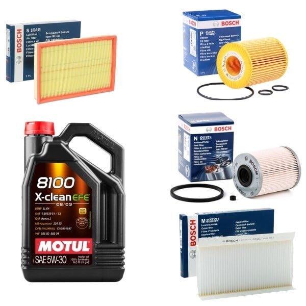 Bosch Opel Corsa C 1.7 CDTi Filtre Seti ve Motul Yağ 5lt 2003-2006