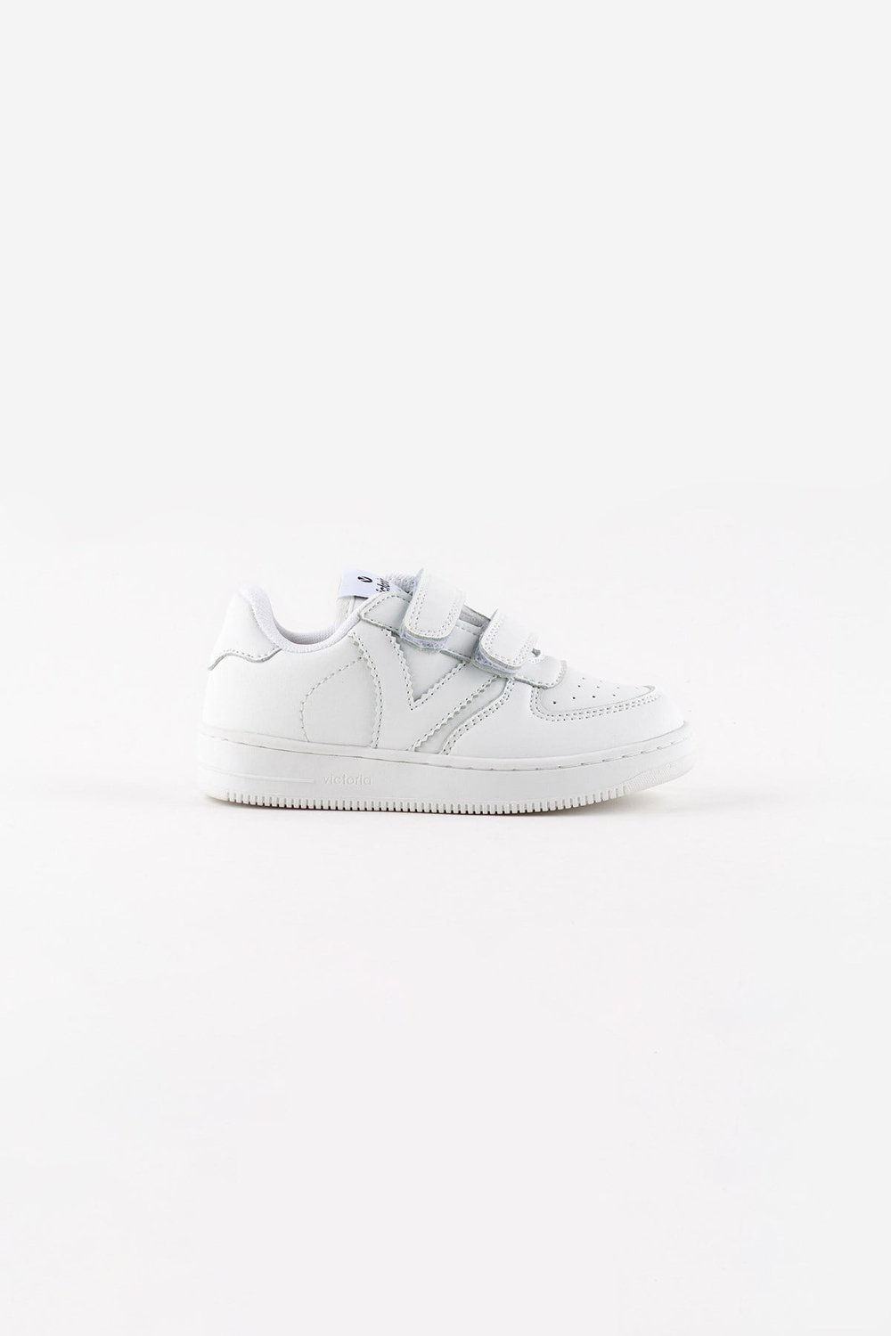 Victoria Tiempo Tiras Efecto Piel Unisex Bebek Beyaz Ayakkabı