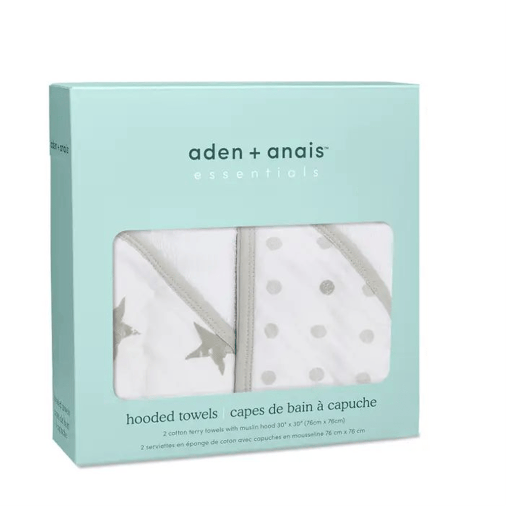 Aden & Anais - Dustyl Şapkalı Banyo Havlusu 2li Set