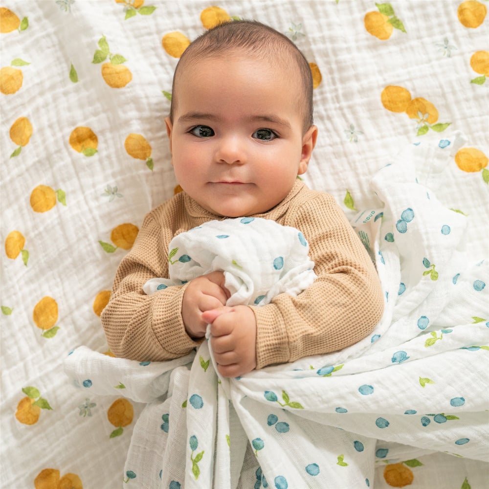 Aden & Anais - Fresh Fruit 4lü Organik Pamuklu Müslin Set