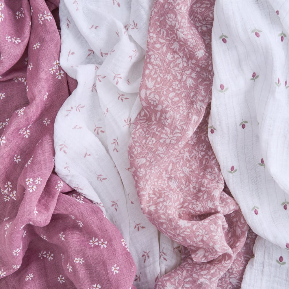 Aden & Anais - Heritage Floral 4lü Organik Pamuklu Müslin Set