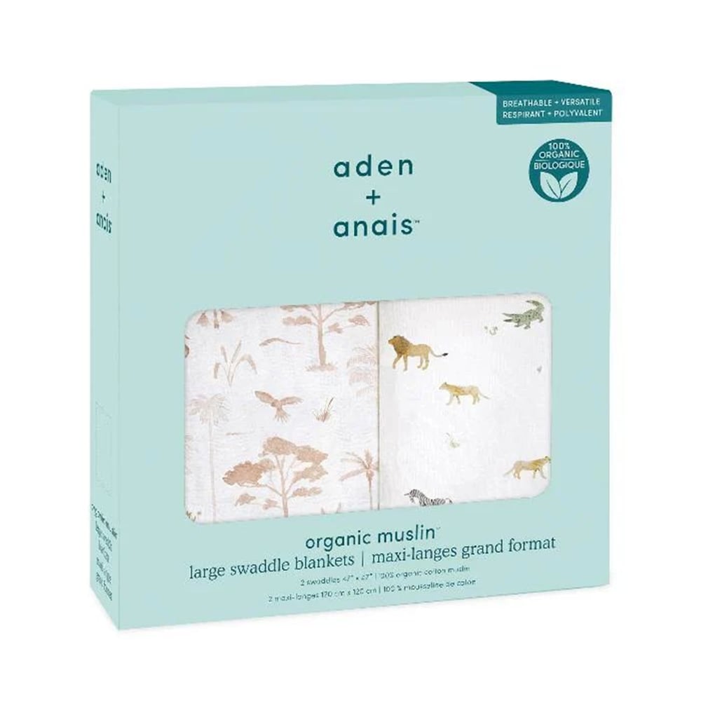 Aden & Anais - Safari Dreams 2li Organik Kundak Set