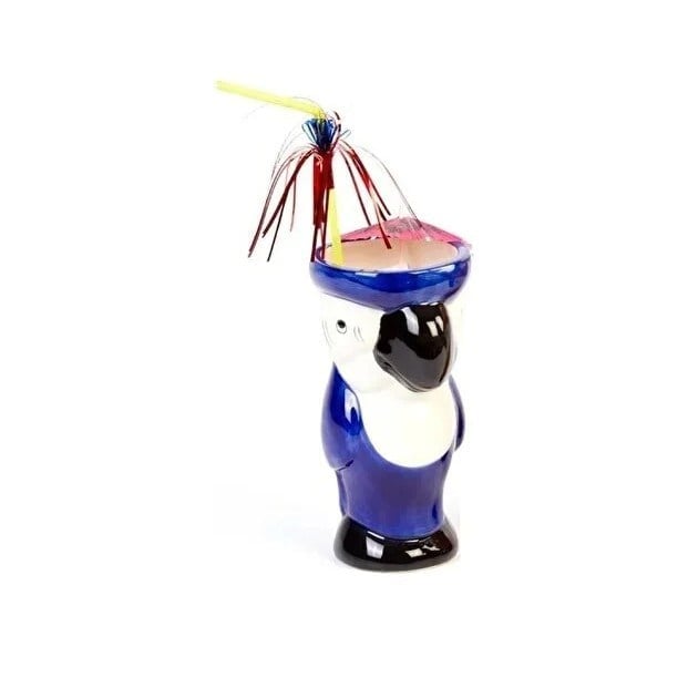 Papağan Model Seramik Tiki Mug Kokteyl Bardağı 400cc