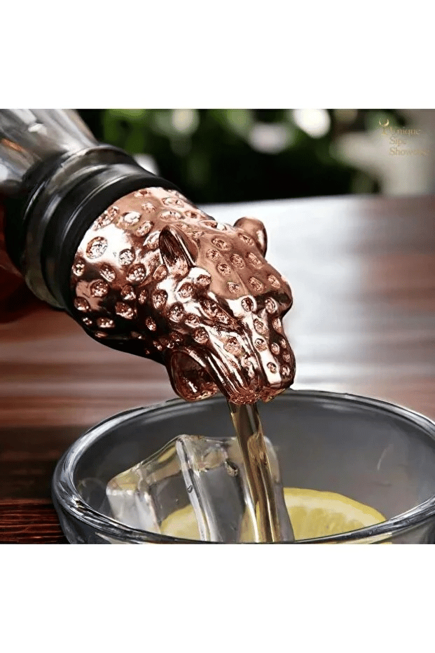 Premium Bakır Renkli Leopar Başlı Akıtıcı