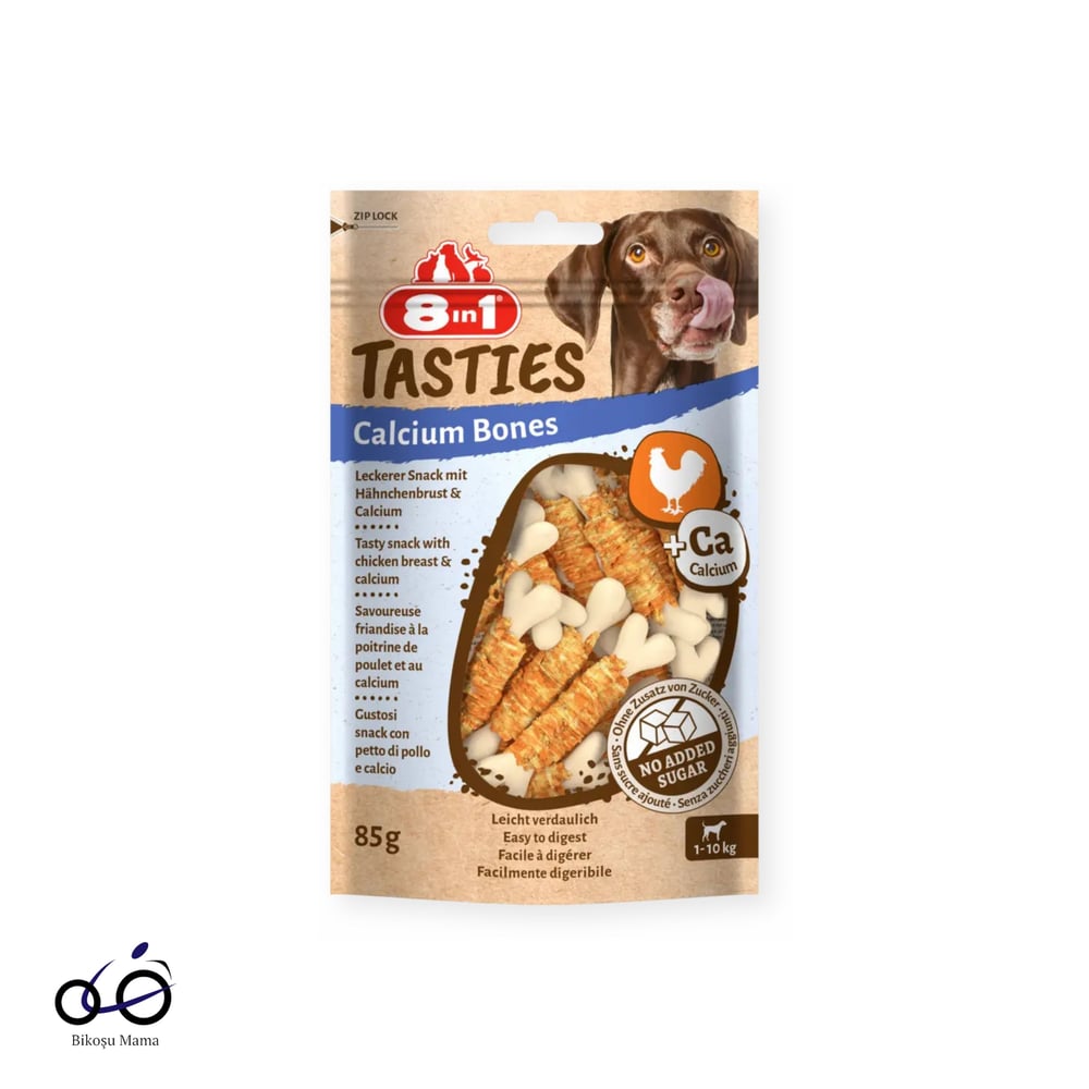 8IN1 Tasties Calcium Bones Tavuklu & Kalsiyumlu Köpek Ödülü 85gr
