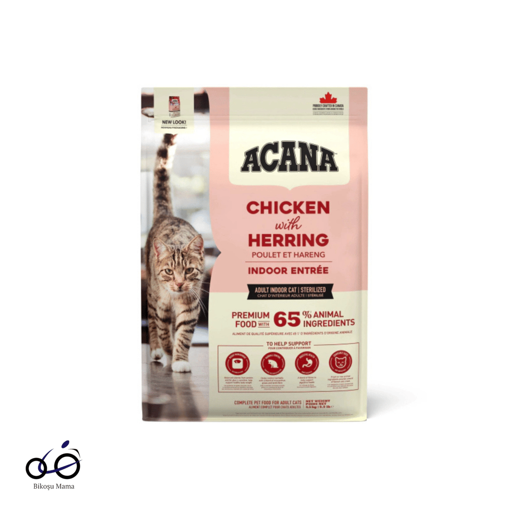 Acana Indoor Entree Hairball Control Tavuklu ve Ringa Balıklı Kısırlaştırılmış Kedi Maması