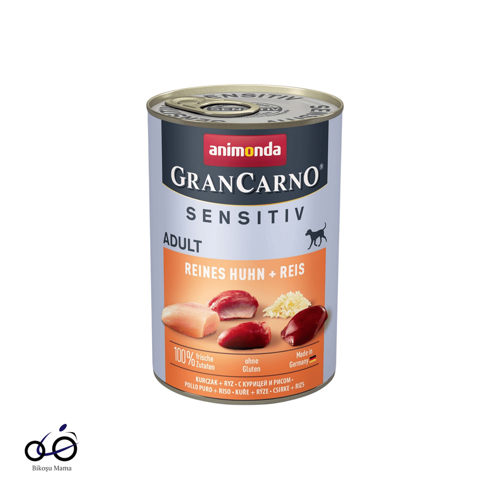Animonda GranCarno Sensitive Tavuklu ve Pirinçli Yetişkin Köpek Konservesi 400gr