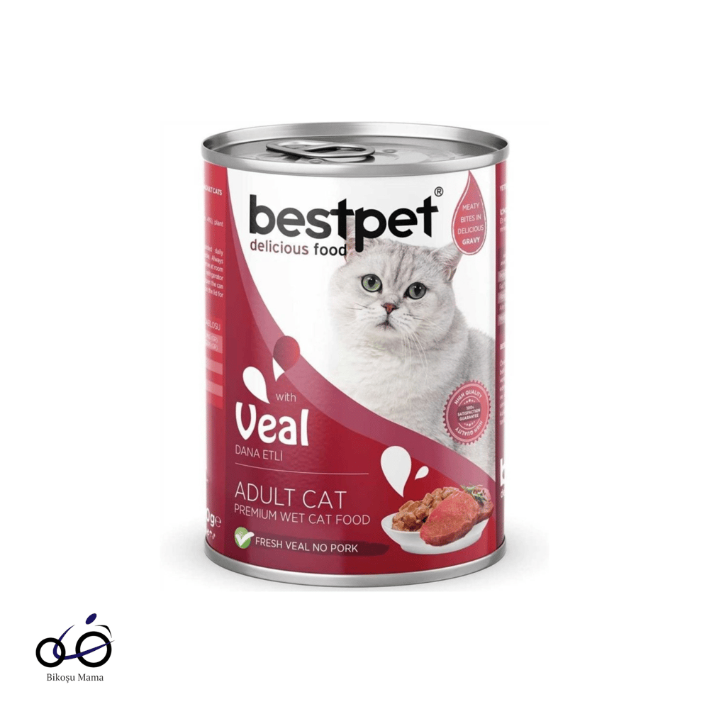 Bestpet Geyik Parça Etli Ve Soslu Yetişkin Kedi Konservesi 400gr