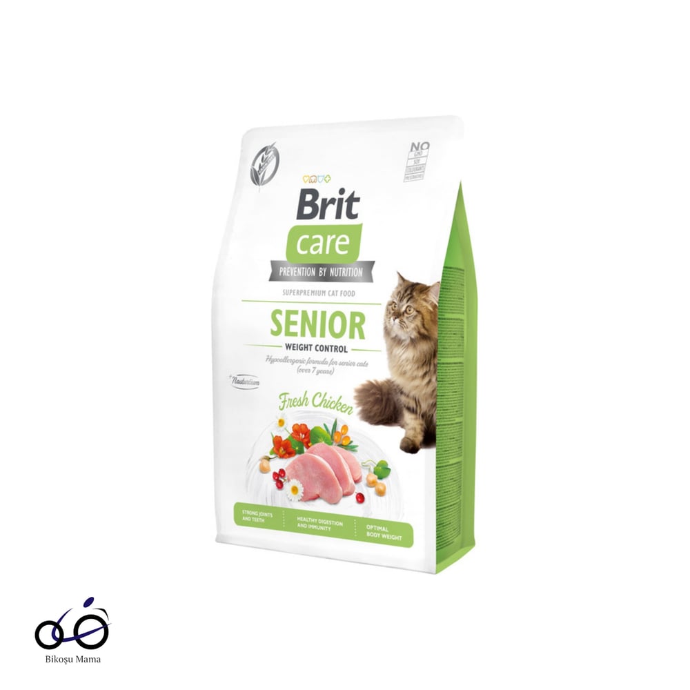Brit Care Senior Hipoalerjenik Kilo Kontrolü için Tahılsız Yaşlı Kedi Maması