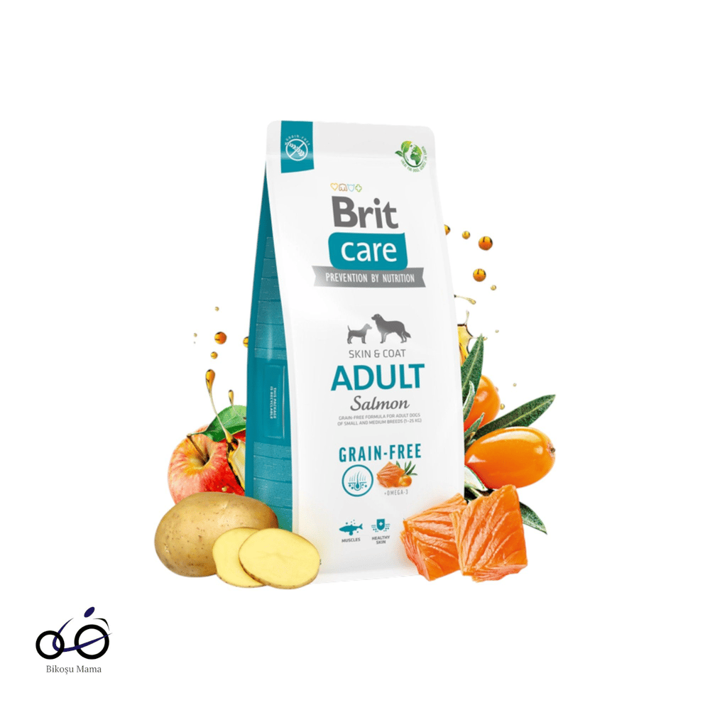 Brit Care Skin & Coat Tüm Irklar için Somonlu Tahılsız Yetişkin Köpek Maması