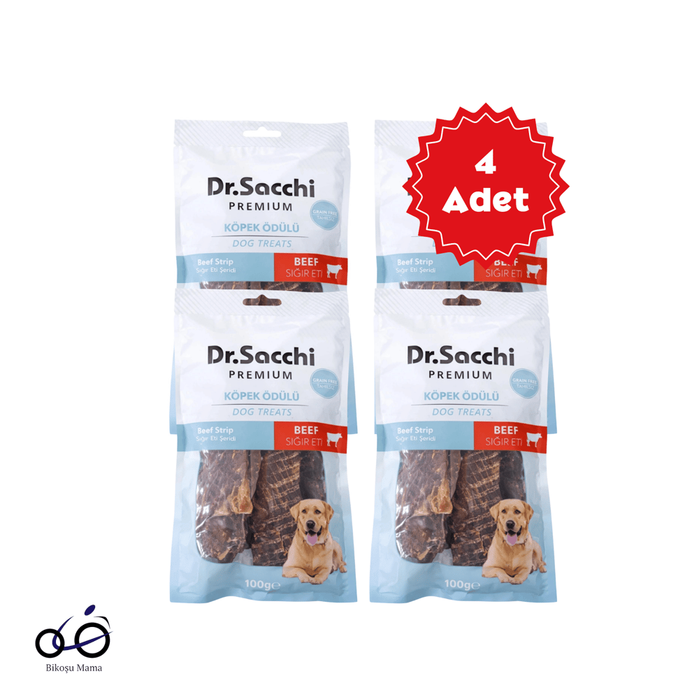  Dr. Sacchi Sığır Fileto Köpek Ödülü 100 g x 4 Adet