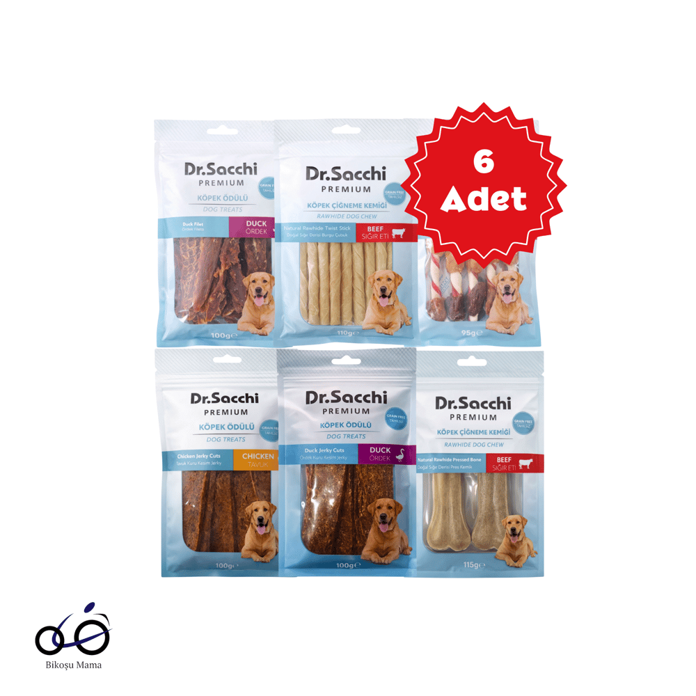  Dr.Sacchi Premium Karışık Tahılsız Köpek Ödülü 6 Adet