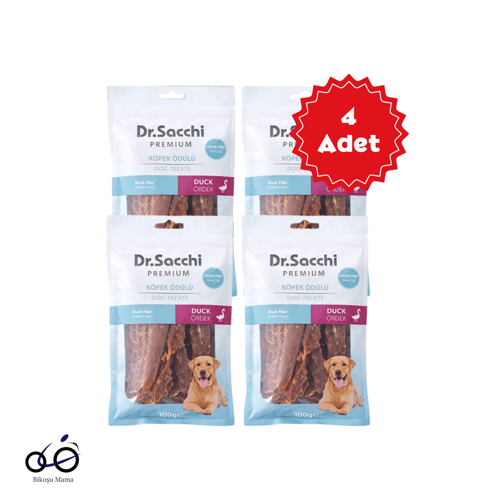  Dr. Sacchi Ördek Fileto Köpek Ödülü 100 g x 4 Adet