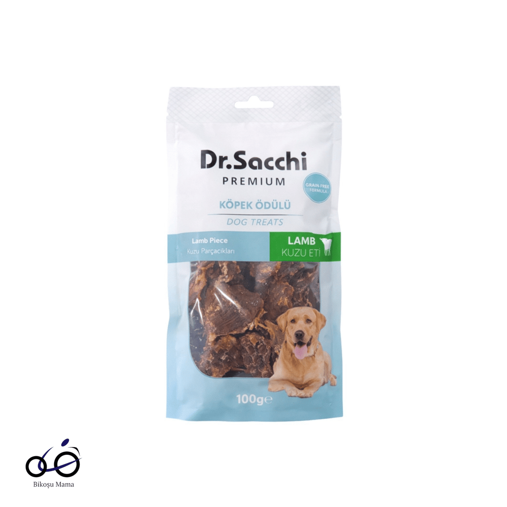 Dr.Sacchi Premium Kuzu Parçacıklı Tahılsız Köpek Ödülü 100gr