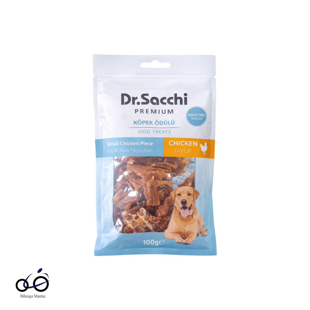 Dr.Sacchi Premium Küçük Tavuk Parçacıklı Tahılsız Köpek Ödülü 100gr