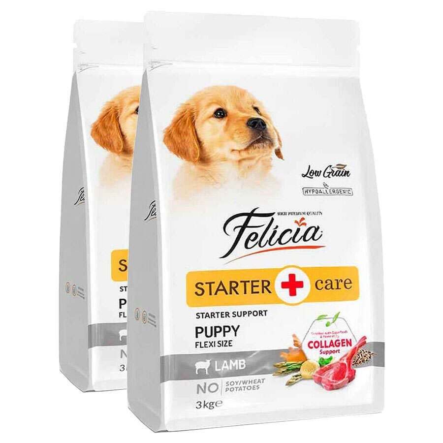  Felicia Hipoalerjenik Kuzulu Küçük ve Orta Irk Düşük Tahıllı Yavru Köpek Maması 3kg x 2 Adet