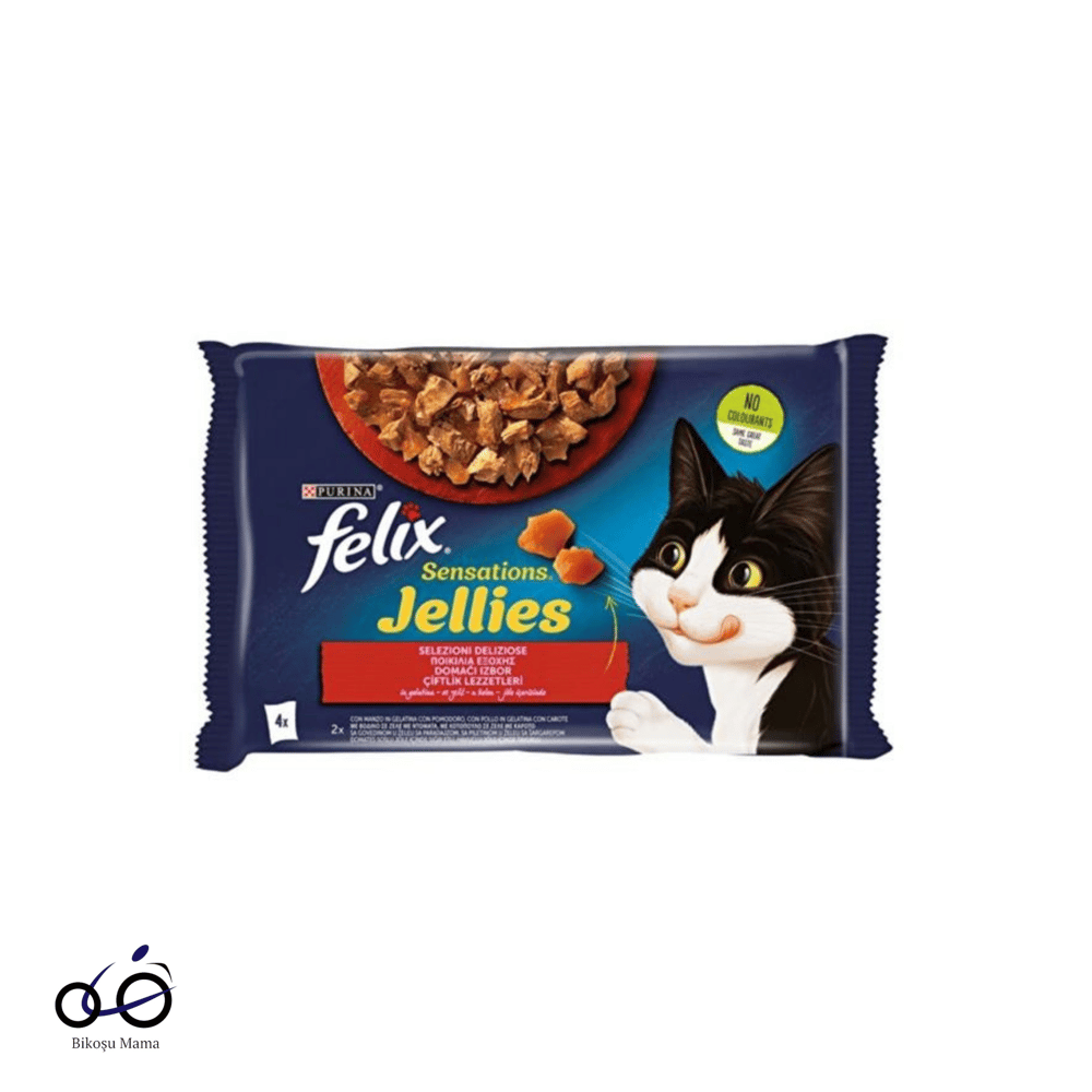 Felix Jellies Karışık Yetişkin Kedi Konservesi 4X85gr