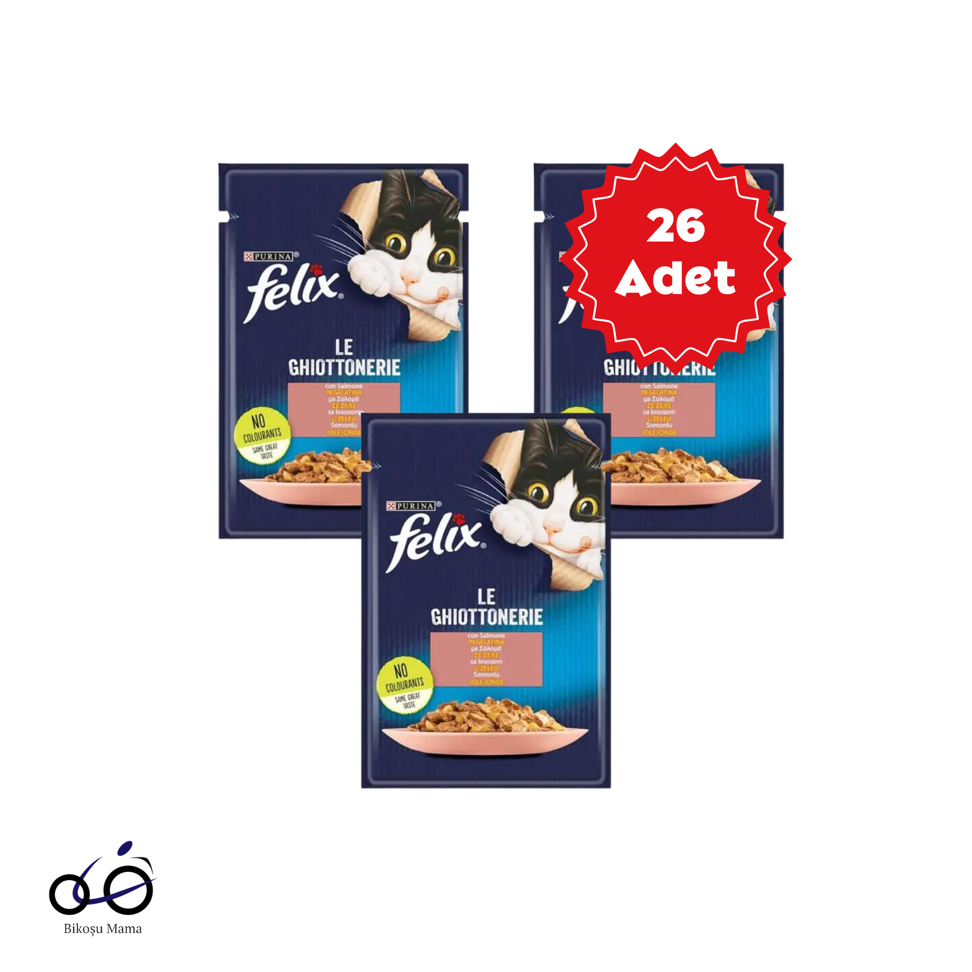 Felix Somonlu Yetişkin Kedi Konservesi 26X85gr | Kedi Konserve Mamaları   Felix Somonlu Yetişkin Kedi Konservesi 26X85gr