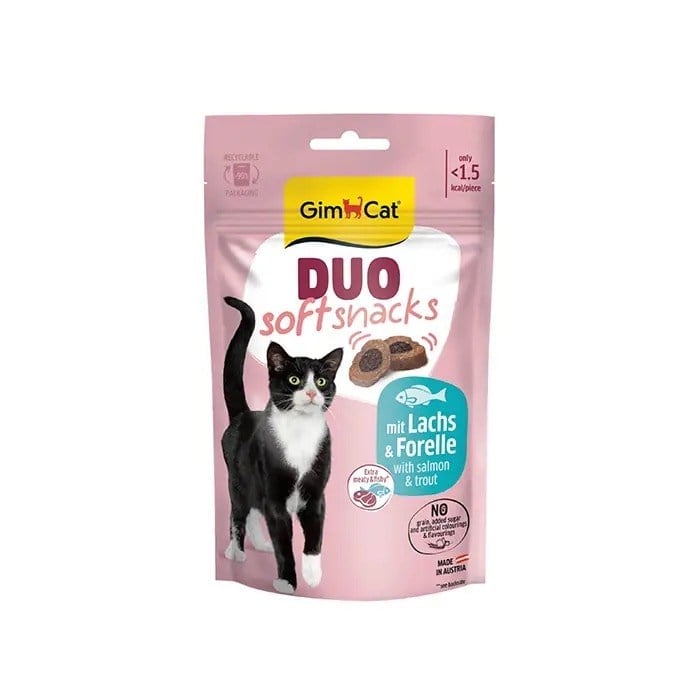  Gimcat Duo Soft Snacks with Salmon Trout Kedi Ödülü 50gr