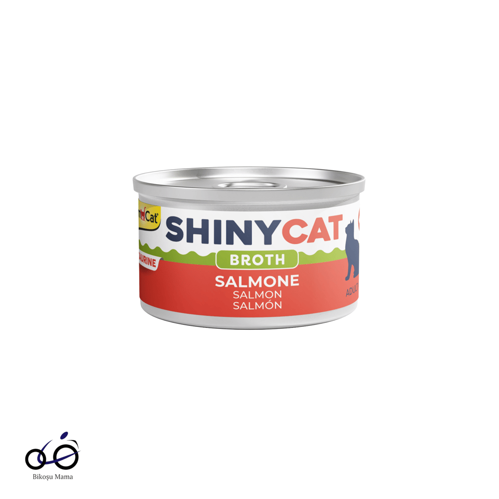  Gimcat Shinycat Broth Sos içinde Somonlu Kedi Konserve Maması 70 gr