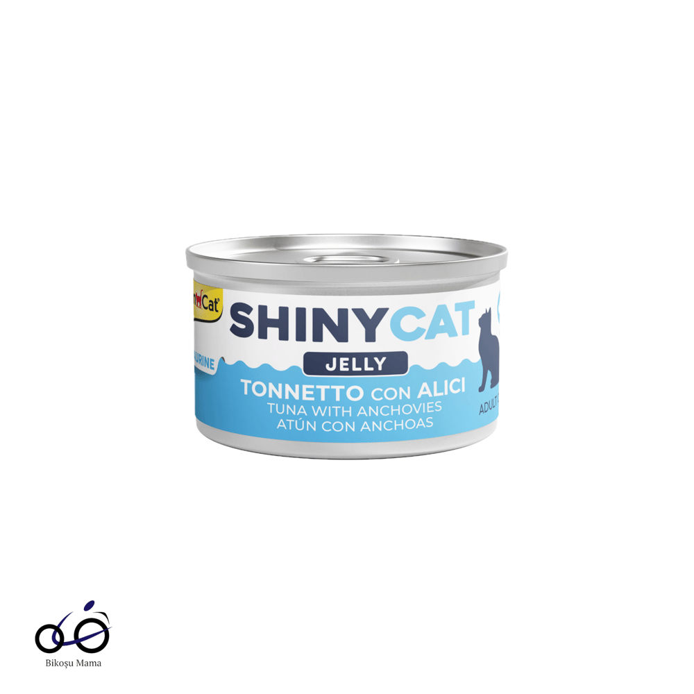  Gimcat Shinycat Jelly Jöle içinde Ançüezli & Ton Balığı Kedi Konserve Maması 70gr