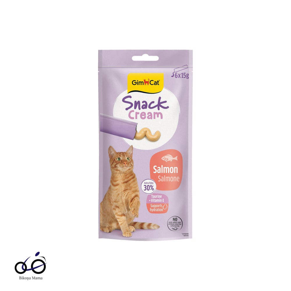 Gimcat Snack Cream Somonlu Kedi Ödülü 6x15gr