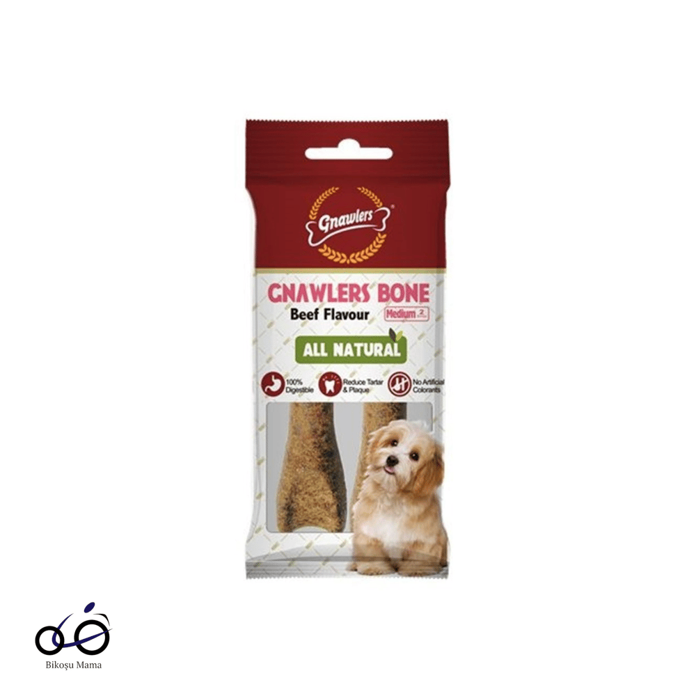 Gnawlers Bone Biftek Aromalı Köpek Ödül Kemiği 11,5cm 2Li 90gr