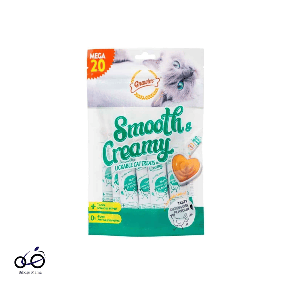 Gnawlers Krema Tavuklu ve Ciğerli Kedi Ödülü 20x15gr
