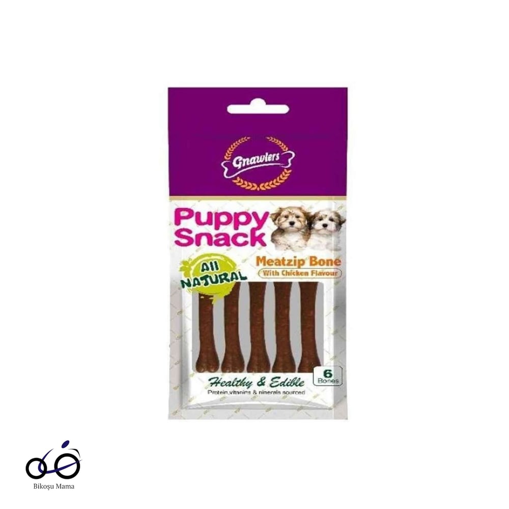 Gnawlers Meatzip Tavuk Aromalı Köpek Ödül Kemiği 6'lı 40gr