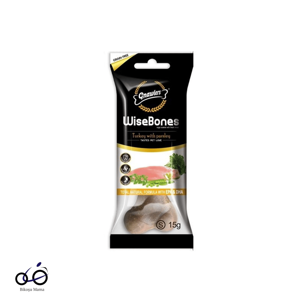 Gnawlers Wisebones Hindi Aromalı Köpek Ödül Kemiği 15gr [S]