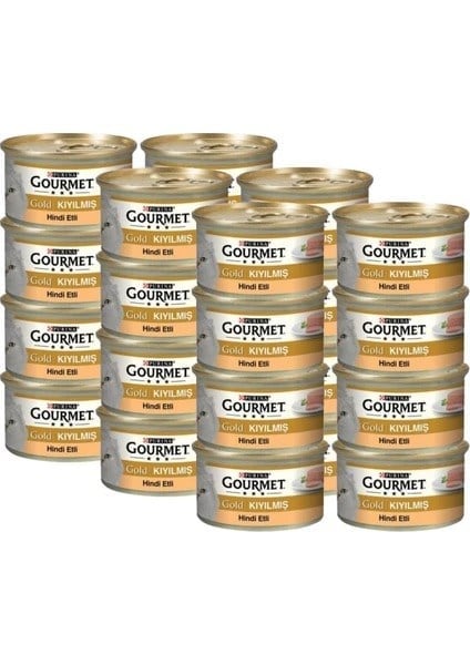 Gourmet Gold Kıyılmış Hindili Kedi Konservesi 24x85gr | Kedi Konserve Mamaları   Gourmet Gold Kıyılmış Hindili Kedi Konservesi 24x85gr