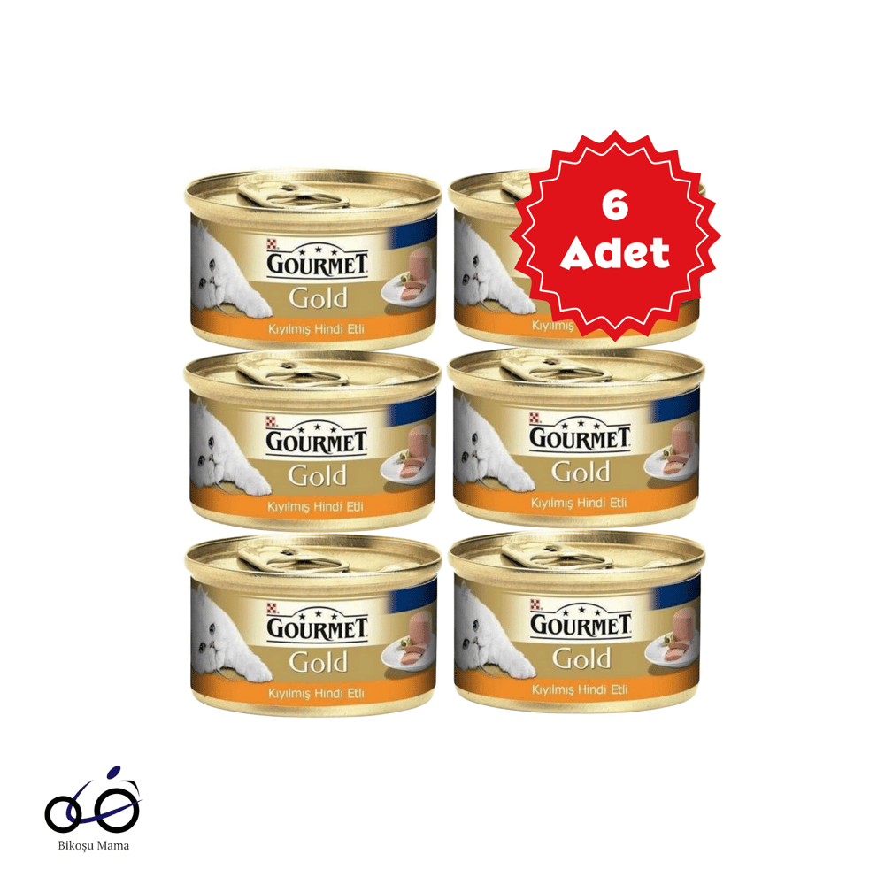 Gourmet Gold Kıyılmış Hindili Kedi Konservesi 6x85gr | Kedi Konserve Mamaları   Gourmet Gold Kıyılmış Hindili Kedi Konservesi 6x85gr
