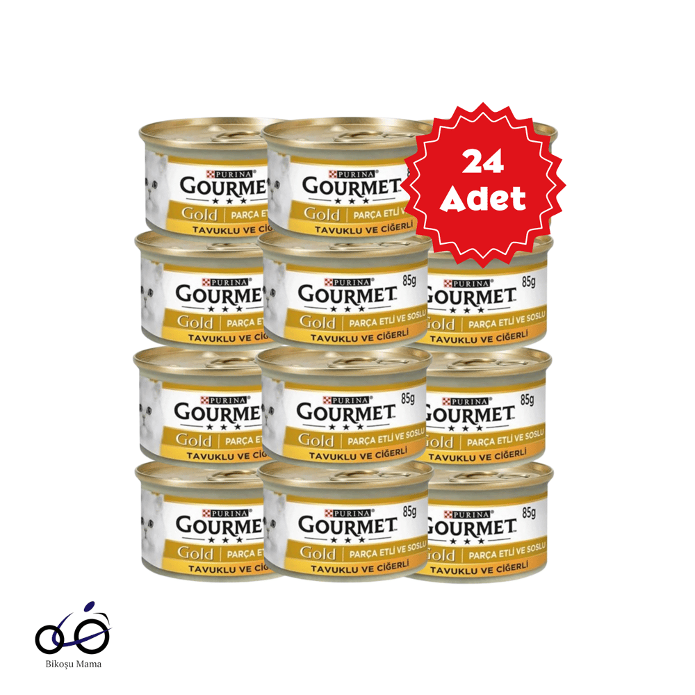 Gourmet Gold Tavuk Ve Ciğer Parçalı Soslu Kedi Konservesi 24X85gr | Kedi Konserve Mamaları   Gourmet Gold Tavuk Ve Ciğer Parçalı Soslu Kedi Konservesi 24X85gr