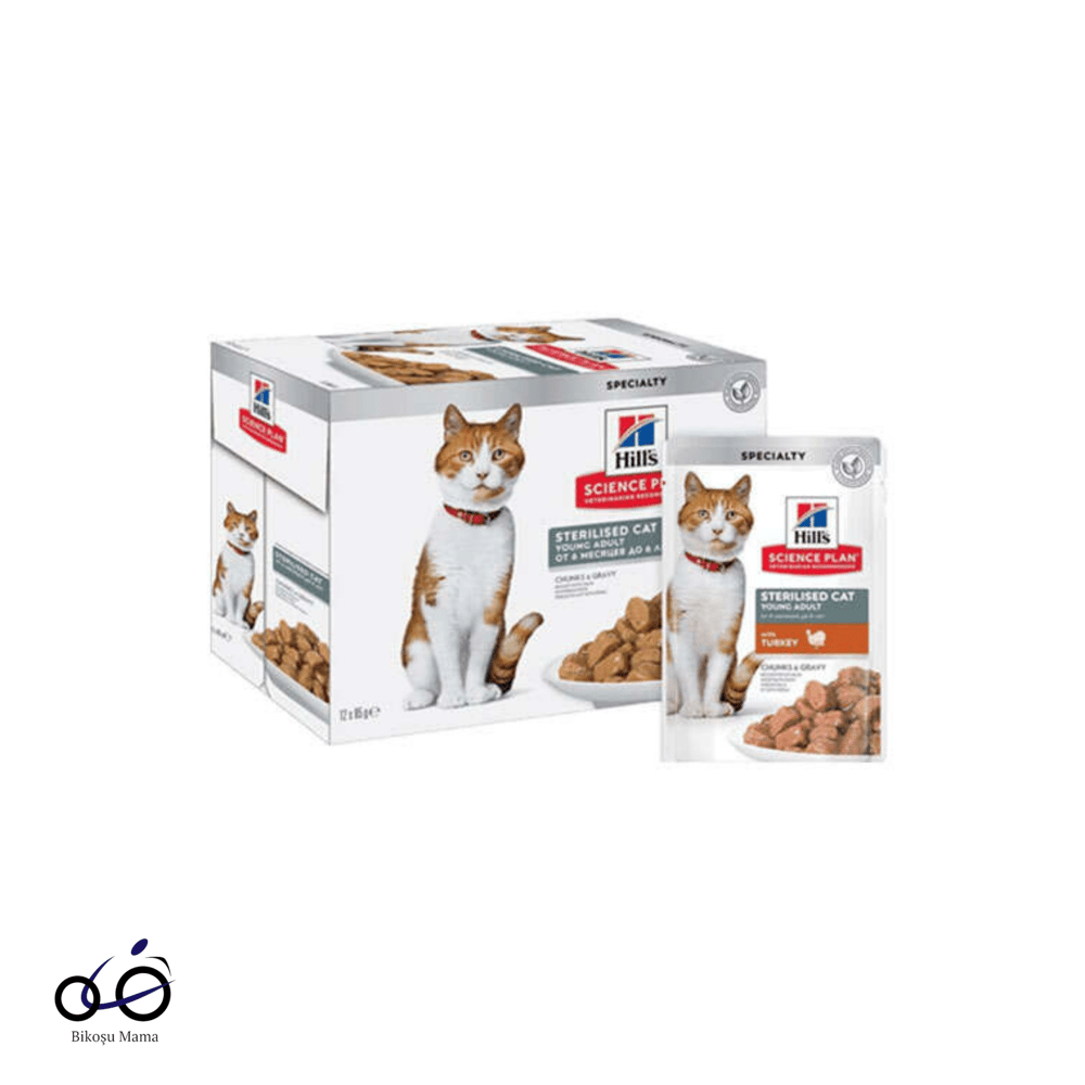 Hill's SCIENCE PLAN Hindili Kısırlaştırılmış Kedi Konservesi 12x85gr