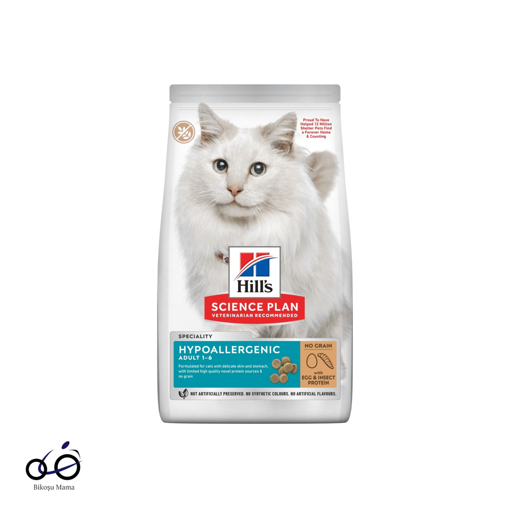 Hill's SCIENCE PLAN Hipoalerjenik Yumurta ve Böcek Proteinli Tahılsız Yetişkin Kedi Maması