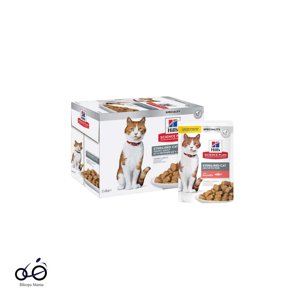 Hill's SCIENCE PLAN Somonlu Kısırlaştırılmış Yetişkin Kedi Pouch 12x85g