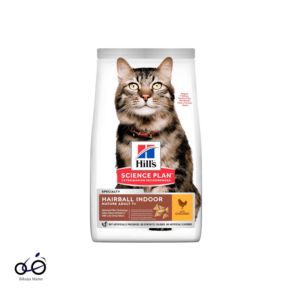 Hill's SCIENCE PLAN Tüy Yumağı Kontrolü Tavuklu +7 Yaşlı Kedi Maması 1.5kg