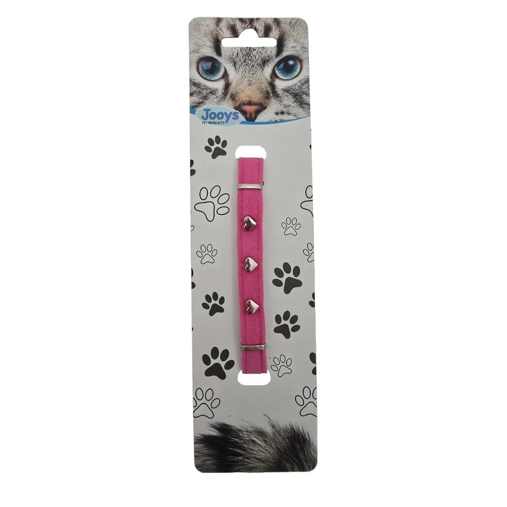  Jooys Kadife Zilli Kalpli Kedi Boyun Tasması Pembe